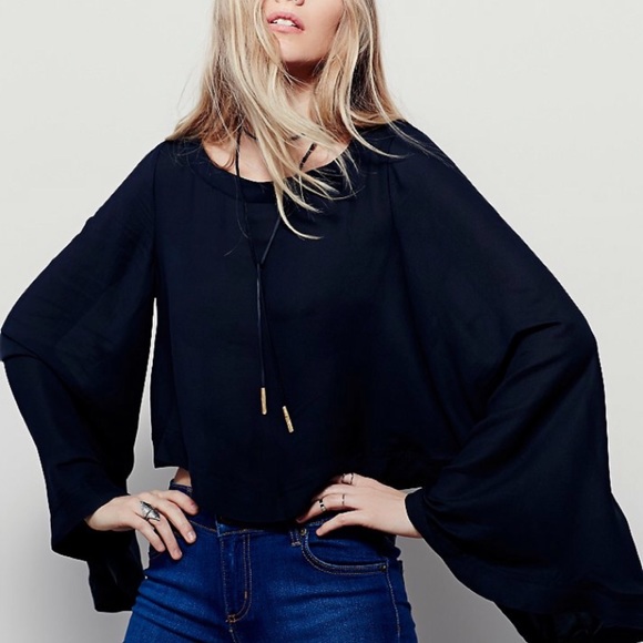 Free People Tops - Free People Stars Aligned Top - Black